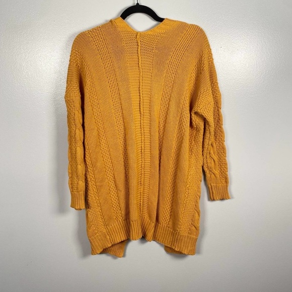 AGNES & DORA cable knit cardigan in mustard yellow - Picture 6 of 7
